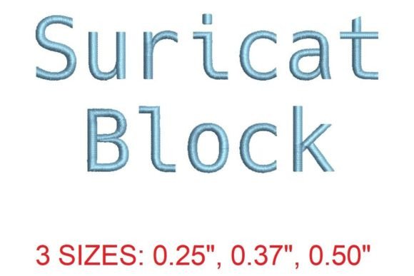 Review: Suricat Block Embroidery Font
