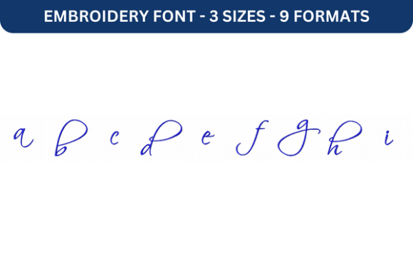 Reviewing Scriptina Font Lower a to I for Embroidery